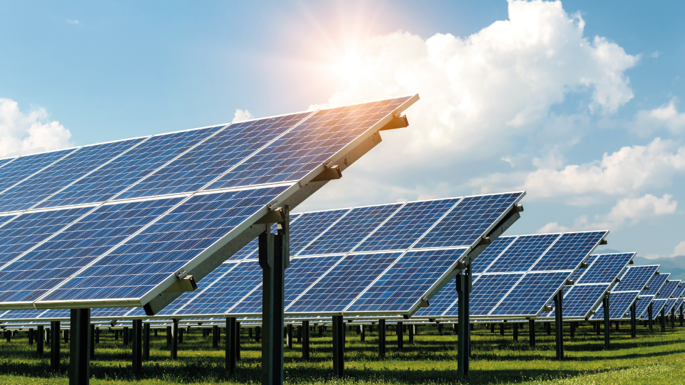 Placas de energia solar.